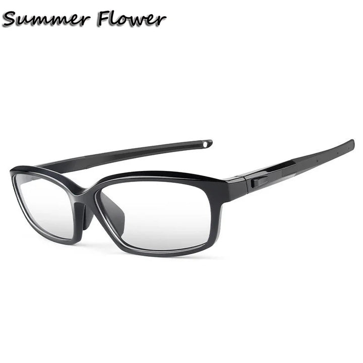 Summer Flower Men's Full Rim Square Tr 90 Titanium Eyeglasses 611018