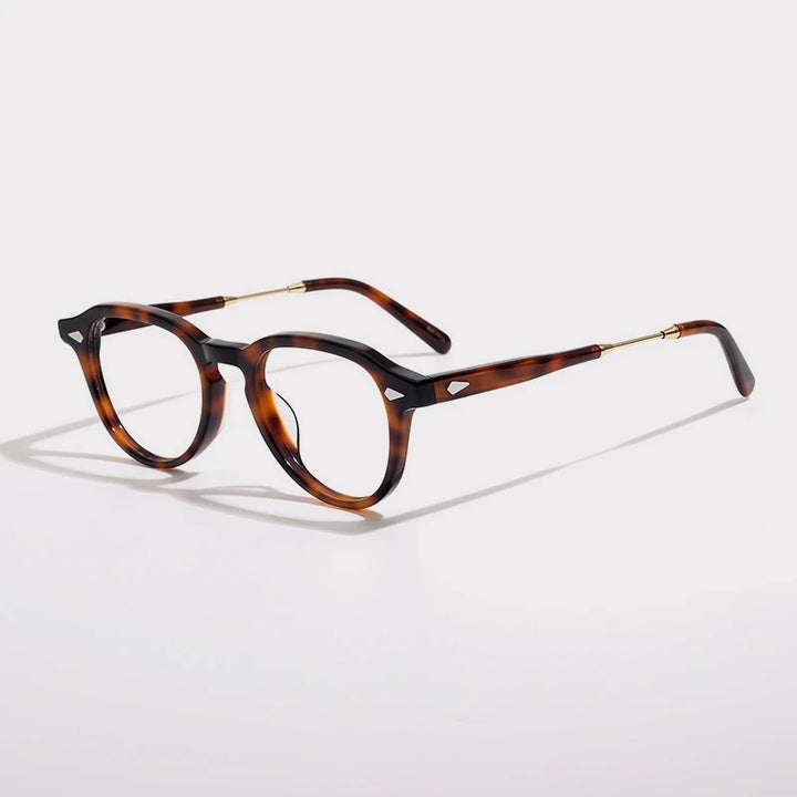 Gatenac Unisex Full Rim Square Oval Acetate Eyeglasses G1520 Full Rim Gatenac Tortoiseshell  