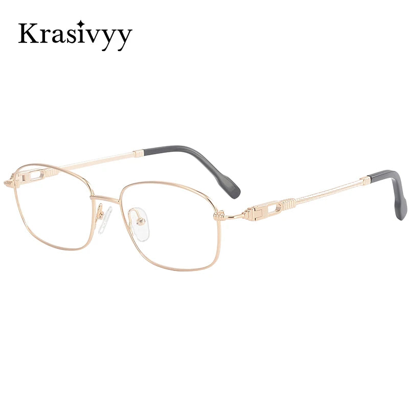 Krasivyy Unisex Full Rim Oval Beta Titanium Prescription Eyeglasses KR50029 - view 2