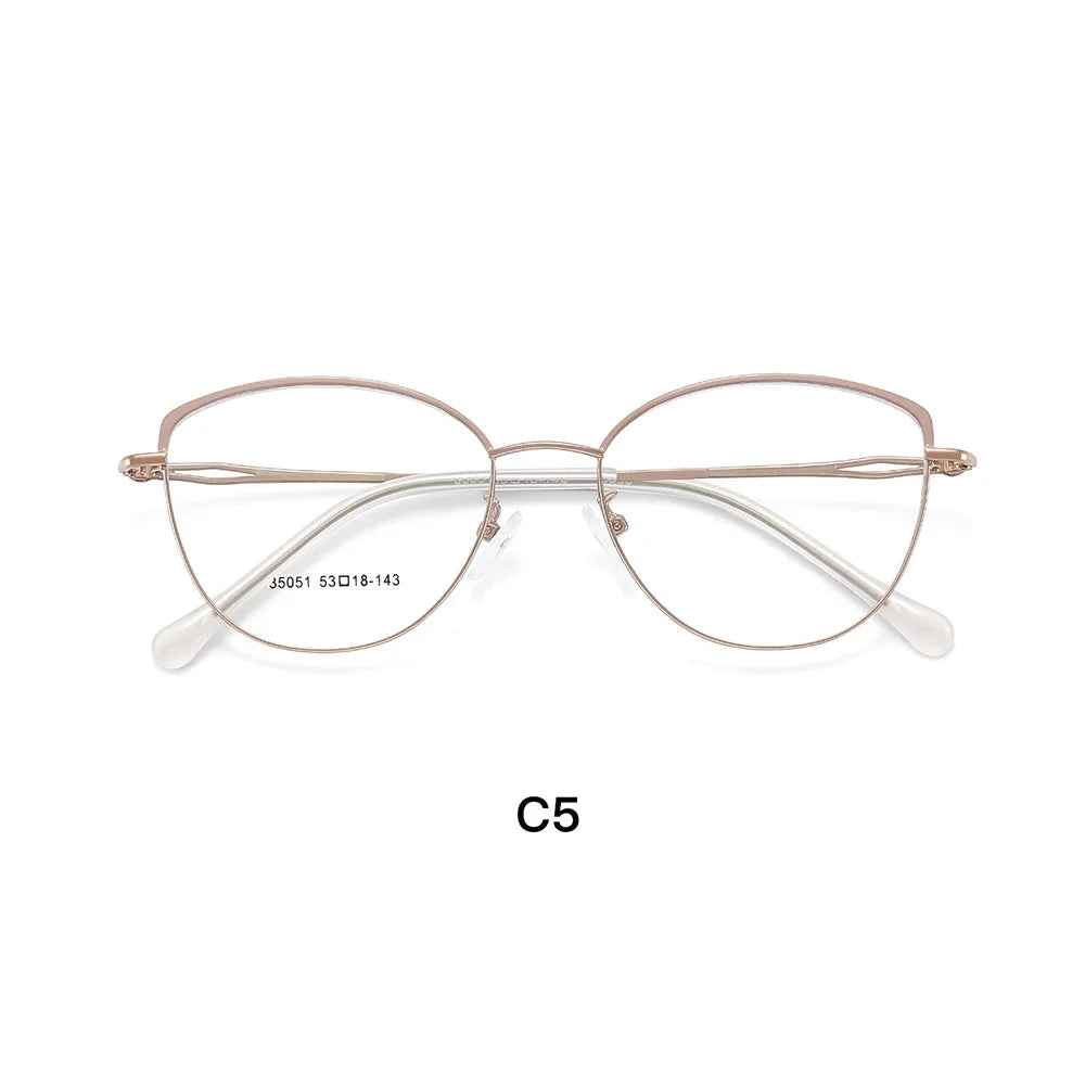 Gmei Optical 35051 women's cat eye alloy prescription eyeglasses — view 3