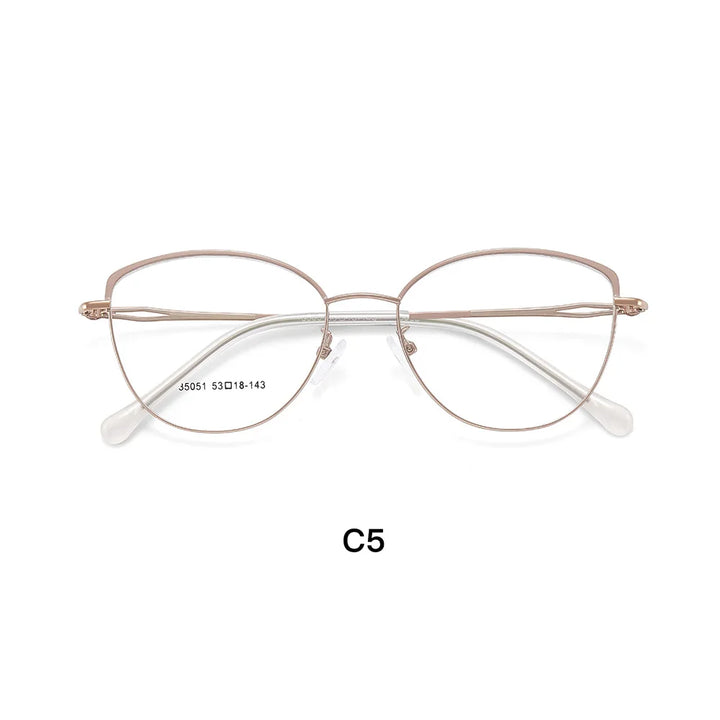Gmei Optical 35051 women's cat eye alloy prescription eyeglasses — view 3
