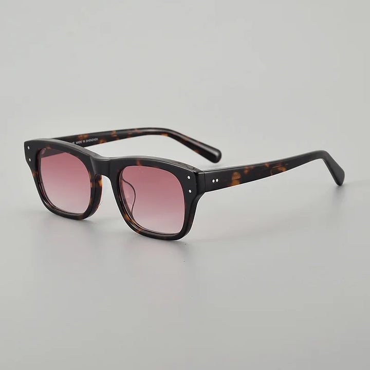 Black Mask Unisex Full Rim Square Acetate Polarized Sunglasses 8175 Sunglasses Black Mask Tortoise As Shown 