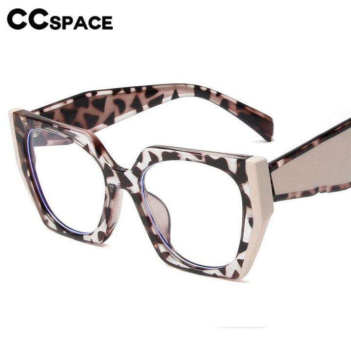 CCspace Women's Full Rim Square Cat Eye Tr 90 Titanium Eyeglasses 56790 Full Rim CCspace   