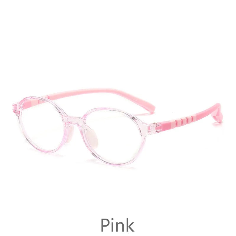 KatKani Unisex Children's Full Rim  Round Tr 90 Eyeglasses D108 Full Rim KatKani Eyeglasses Pink  