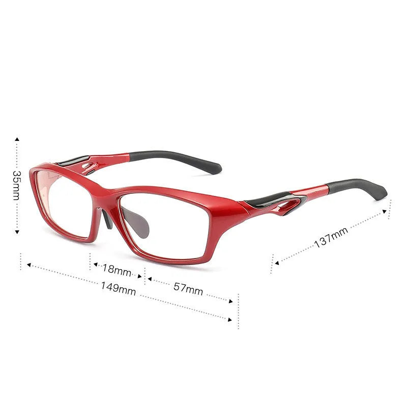 Brightzone Unisex Full Rim Square Tr 90 Ultem Sport Eyeglasses 71497 Full Rim Brightzone