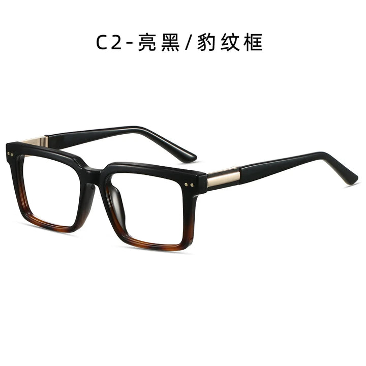 CCspace Unisex Full Rim Square Tr 90 Alloy Reading Glasses 802695