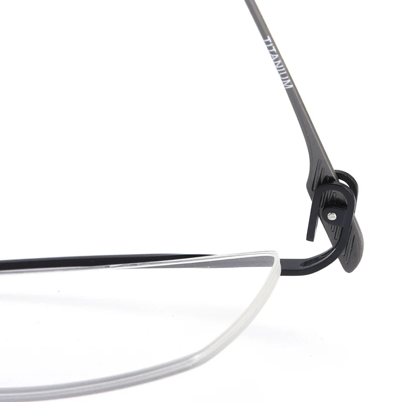 Muzz Four men's semi rim pure titanium prescription eyeglasses — view 8