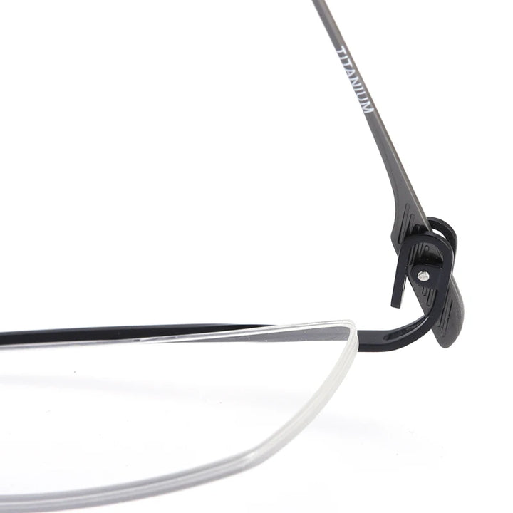 Muzz Four men's semi rim pure titanium prescription eyeglasses — view 8