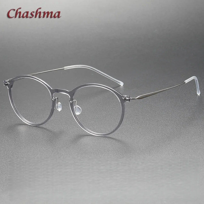 Chashma Ochki Women's Full Rim Round Tr 90 Titanium Eyeglasses 886541
