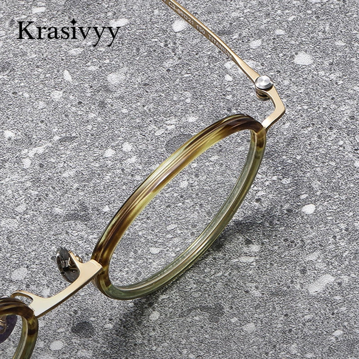 Krasivyy Unisex Full Rim Oval Titanium Prescription Eyeglasses ARLT6907 - view 5