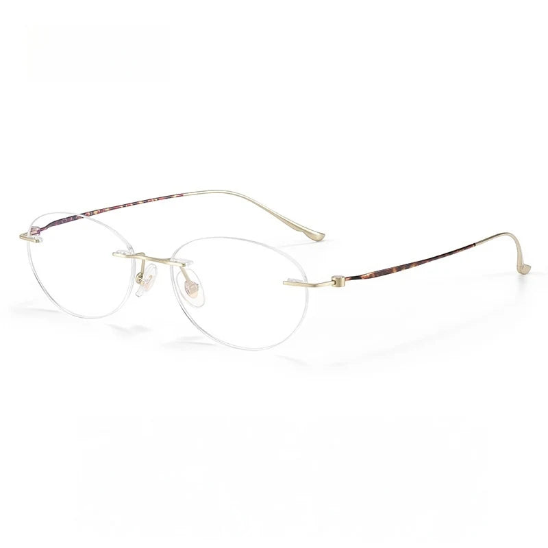 Yimaruili Unisex Rimless Oval Pure Titanium Eyeglasses Z6153 — view 5 | Yimaruili at FuzWeb