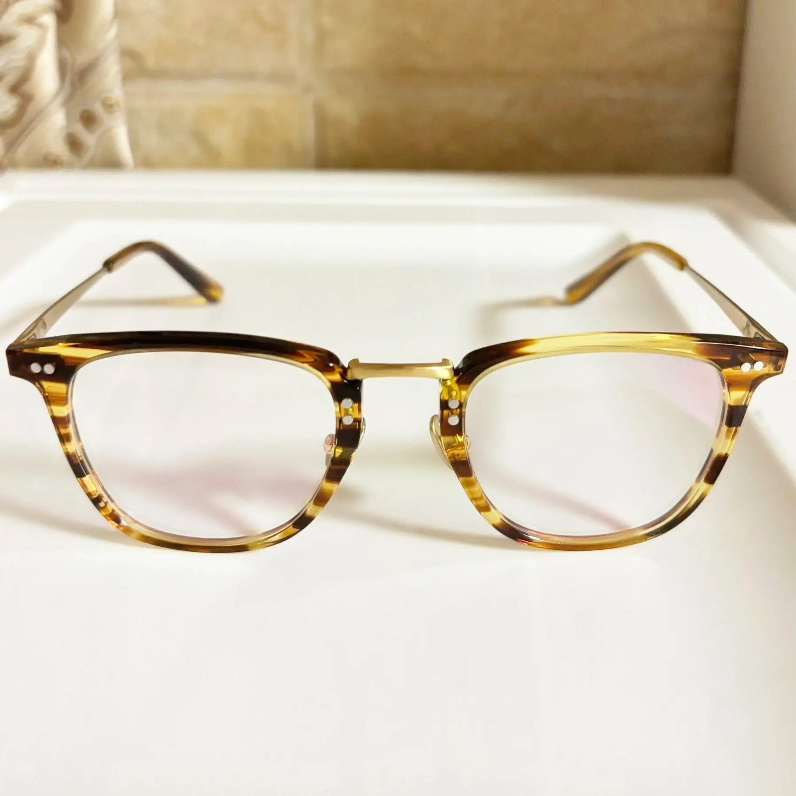 Bobbie 907200 Unisex 138mm Full Rim Square Oval Titanium Frames — view 1 | Bobbie at FuzWeb