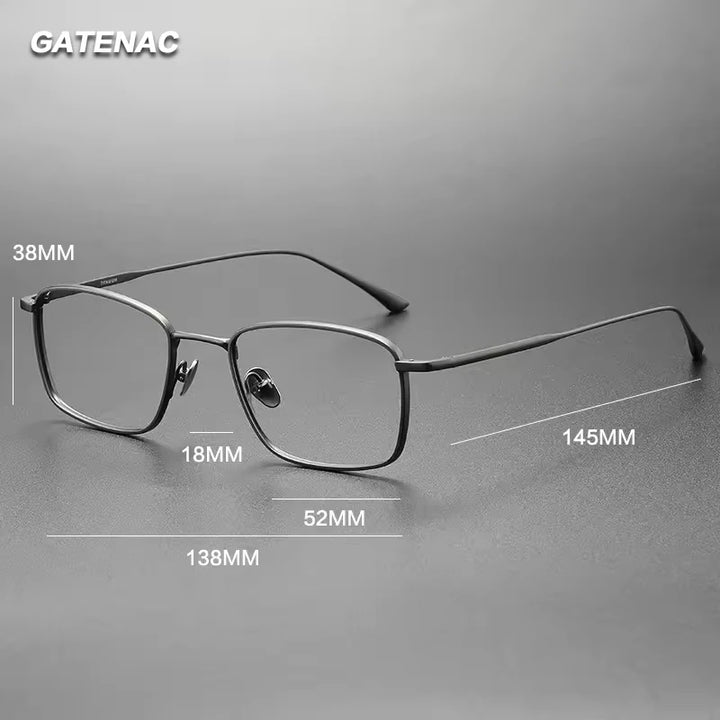 Gatenac Women's Full Rim Polygon Square Titanium Reading Glasses G2138
