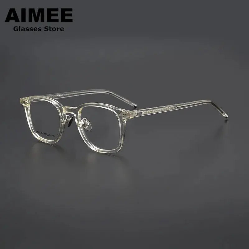 Aimee H616003 Unisex Wide Fit Full Rim Acetate Square Frames FuzWeb