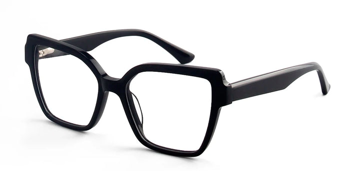 Esnbie Women's Full Rim Polygon Cat Eye Acetate Eyeglasses 49010
