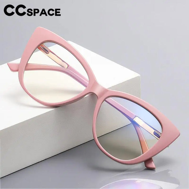 CCspace Women's Full Rim Cat Eye Tr 90 Titanium Reading Glasses 57569 Reading Glasses CCSpace   