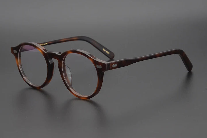 Bobbie Unisex Full Rim Round Acetate Eyeglasses 1201