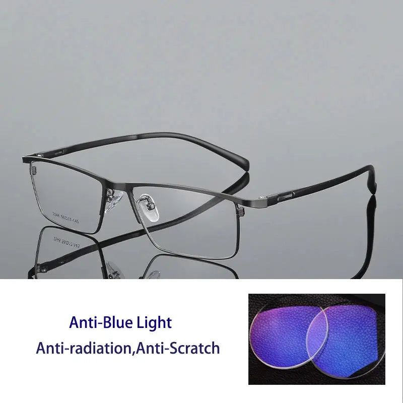 Kocolior 254600 Unisex full Rim Square Brow Line Titanium Frames FuzWeb