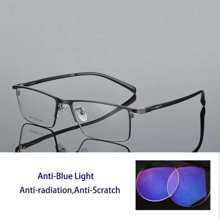 Kocolior 254600 Unisex full Rim Square Brow Line Titanium Frames FuzWeb