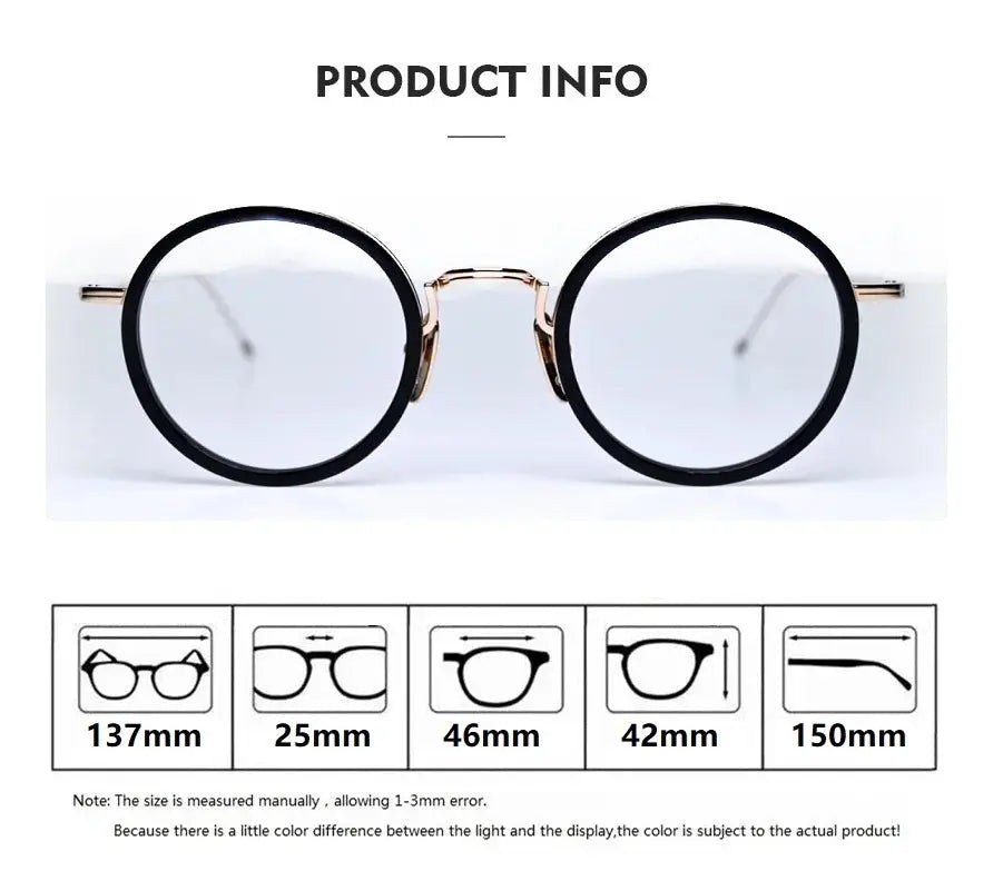 Bobbie Womens Full Rim Round Titanium Eyeglasses 906000 — view 2 | Bobbie at FuzWeb