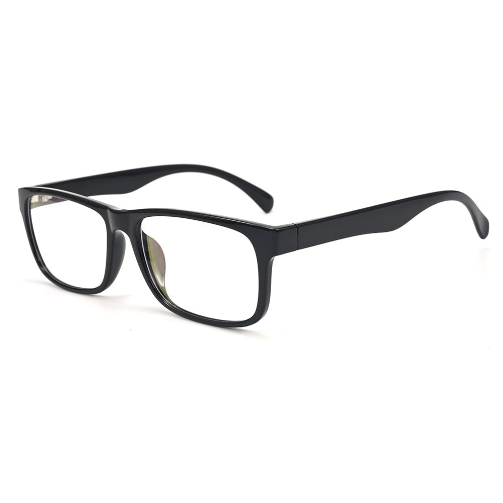 Cubojue Unisex Full Rim Square Tr 90 Titanium Myopic Reading Glasses 003m Reading Glasses Cubojue no function lens 0 matte black 