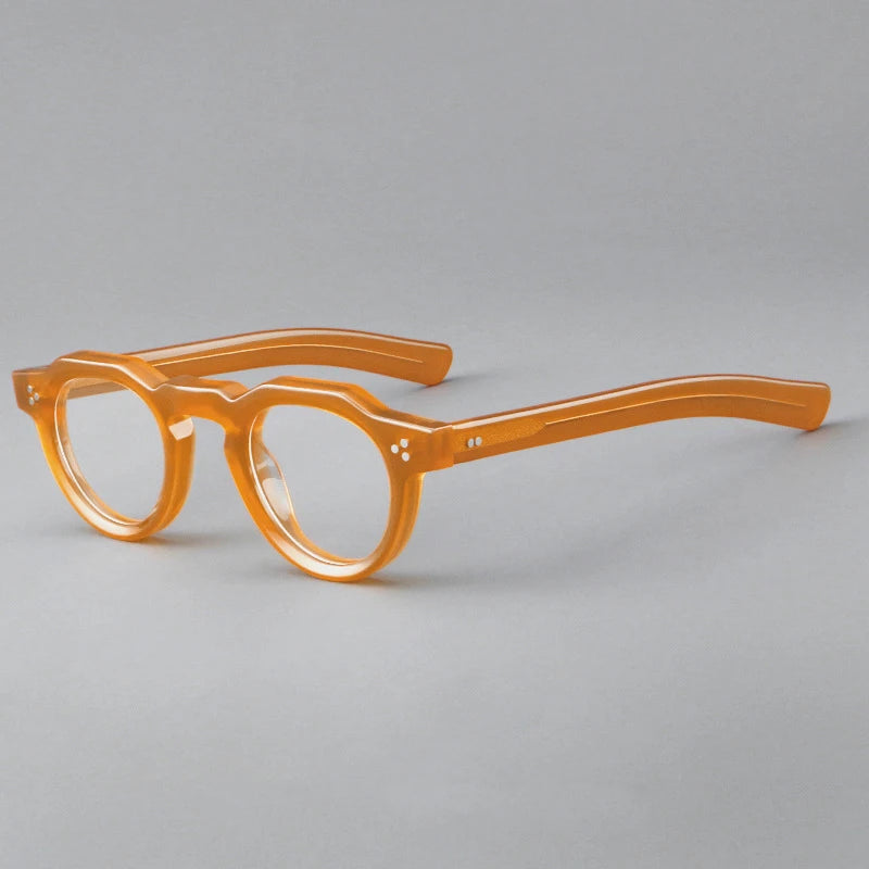 Black Mask Unisex Full Rim Round Acetate Eyeglasses BM-S8153