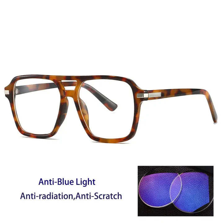 Kocolior 882200 Unisex Full Rim Square Double Bridge PC Frames FuzWeb