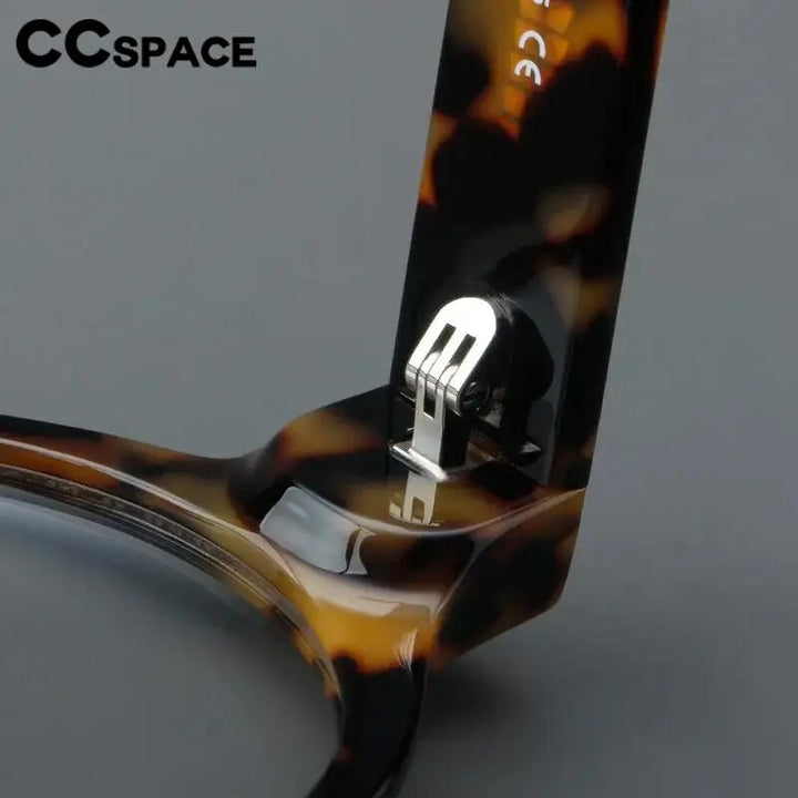 CCSpace Unisex Full Rim Round Acetate Eyeglasses 57058 Full Rim CCspace   