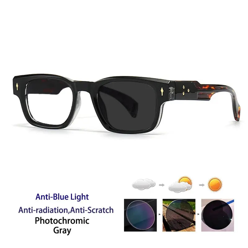 Kocolior Unisex Full Rim Rectangle Acetate Frames 341000 FuzWeb