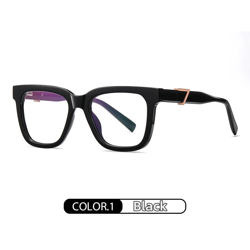 Kocolior Unisex Full Rim Square Acetate Alloy Hyperopic Reading Glasses C911 Reading Glasses Kocolior Black 0 