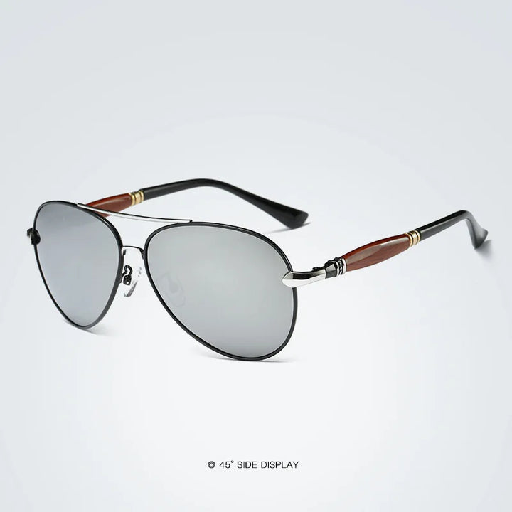 Hdcrafter Men's Full Rim Oval Double Bridge Alloy Sunglasses 955015