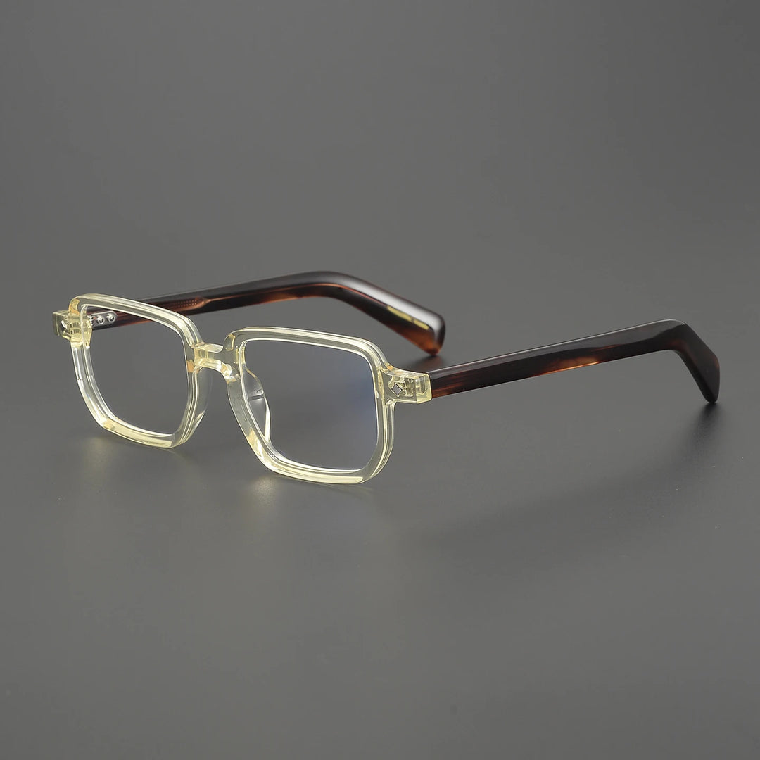 Black Mask Unisex Full Rim Big Square Acetate Eyeglasses 639645