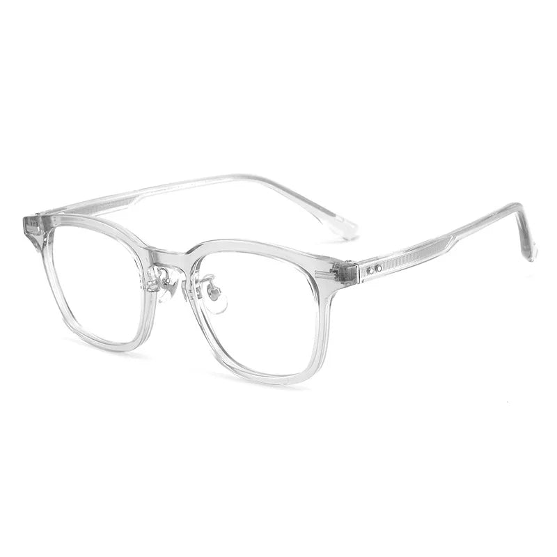 Momoja Unisex Full Rim Square Acetate Titanium Eyeglasses 98301