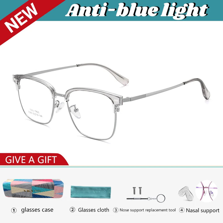 Vicky Unisex Full Rim Square Tr 90 Alloy Reading Glasses 93861