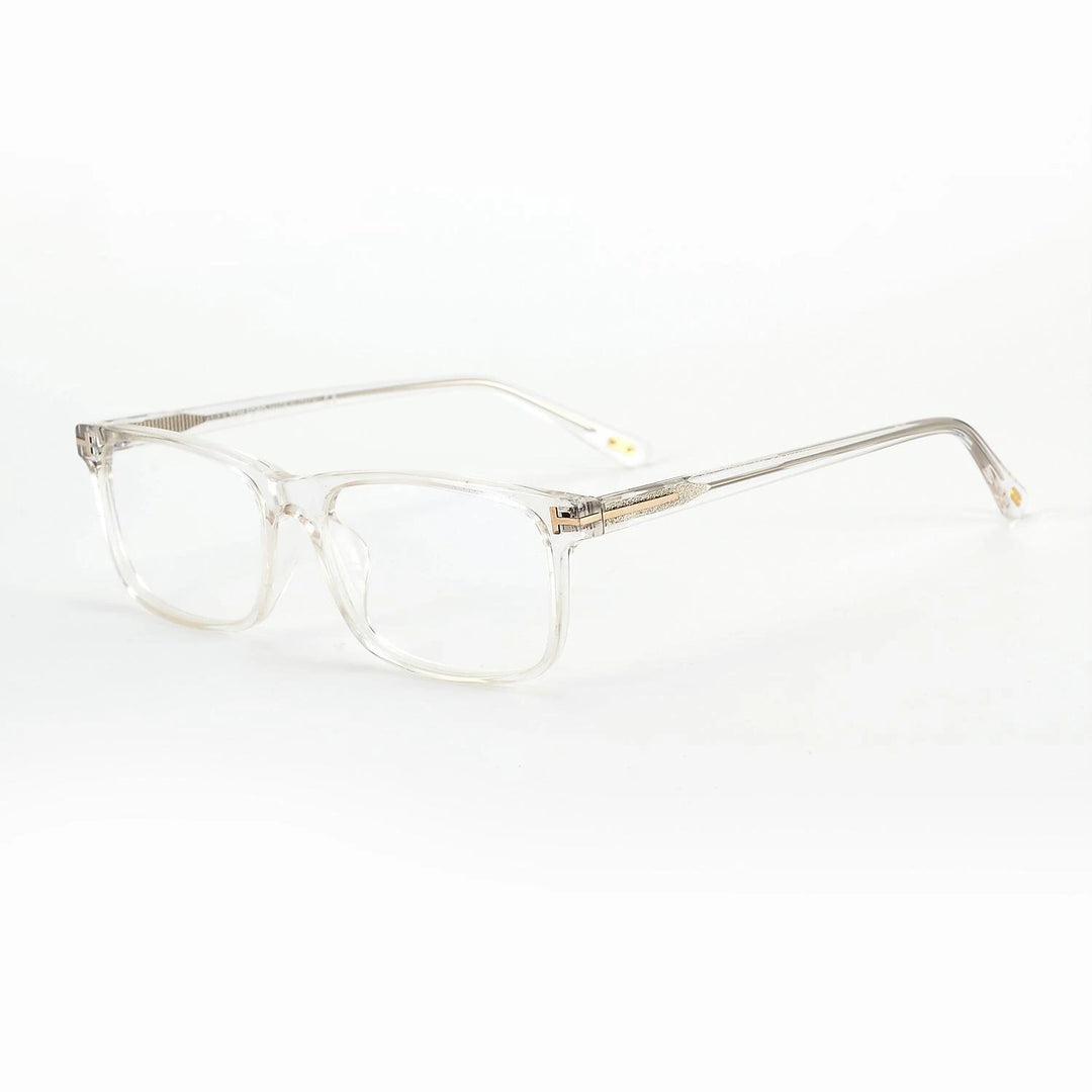 Yimaruili Unisex Full Rim Square Acetate Eyeglasses Y5584 Full Rim Yimaruili Eyeglasses Transparent  