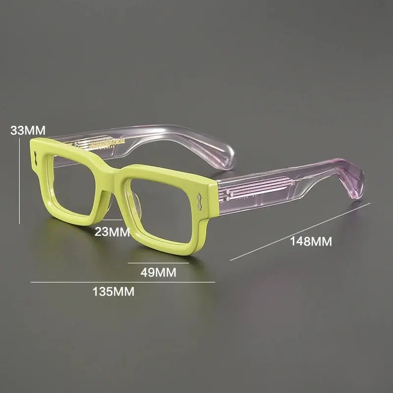 Gatenac Womens Full Rim Brow Line Square Acetate Eyeglasses 779489 — view 2 | Gatenac at FuzWeb