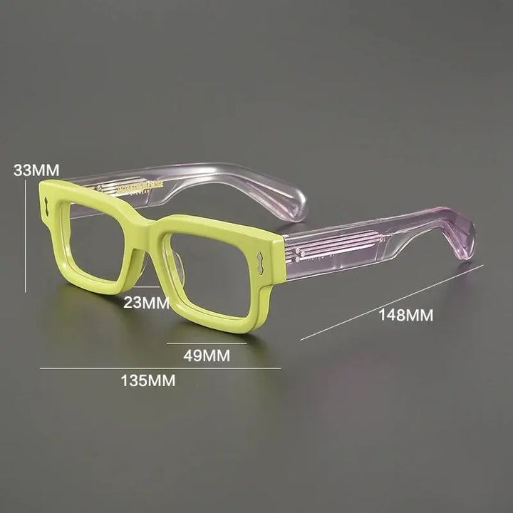 Gatenac Womens Full Rim Brow Line Square Acetate Eyeglasses 779489 — view 2 | Gatenac at FuzWeb