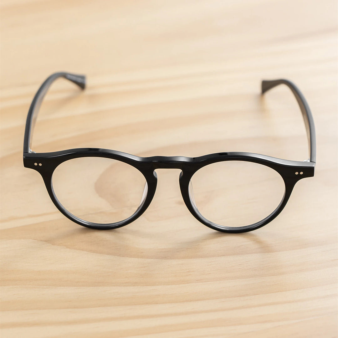 Black Mask Unisex Full Rim Oval Acetate Eyeglasses BM-5504