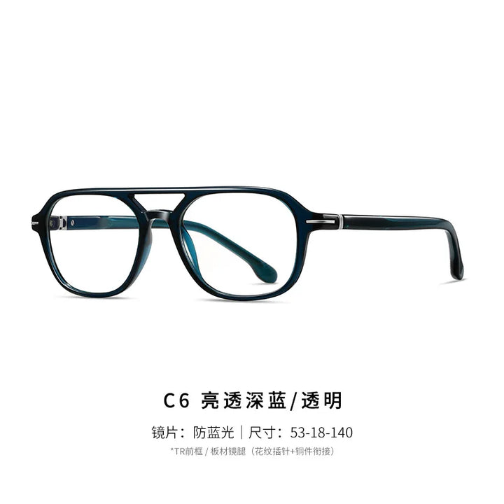 Reven Jate Unisex Full Rim Square Acetate Prescription Eyeglasses 32203 - view 12