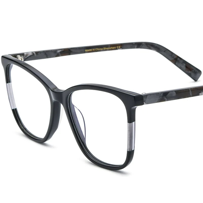 Nobler Unisex Full Rim Square Acetate Eyeglasses 19328 Full Rim Nobler   