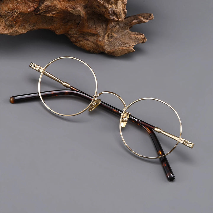 Blackmask Unisex Full Rim Round Titanium Eyeglasses BM-M605