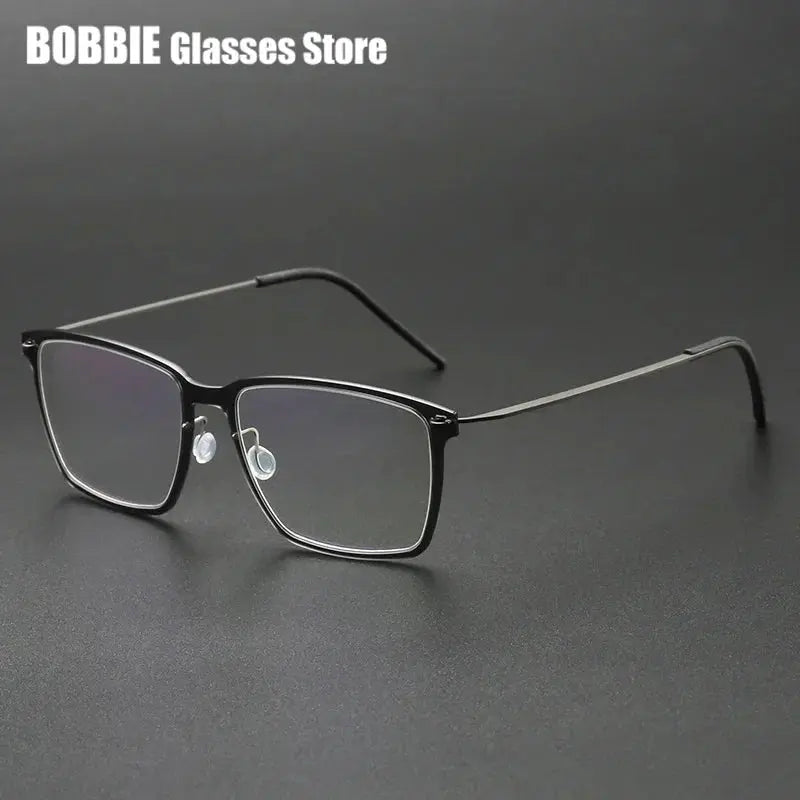 Bobbie 650500 Unisex Full Rim Square Acetate Titanium Frames FuzWeb