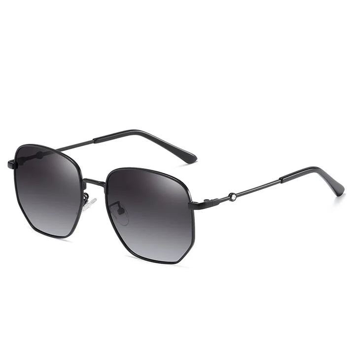 Yimaruili Women's Full Rim Polygon Oval Alloy Tac Sunglasses 91871
