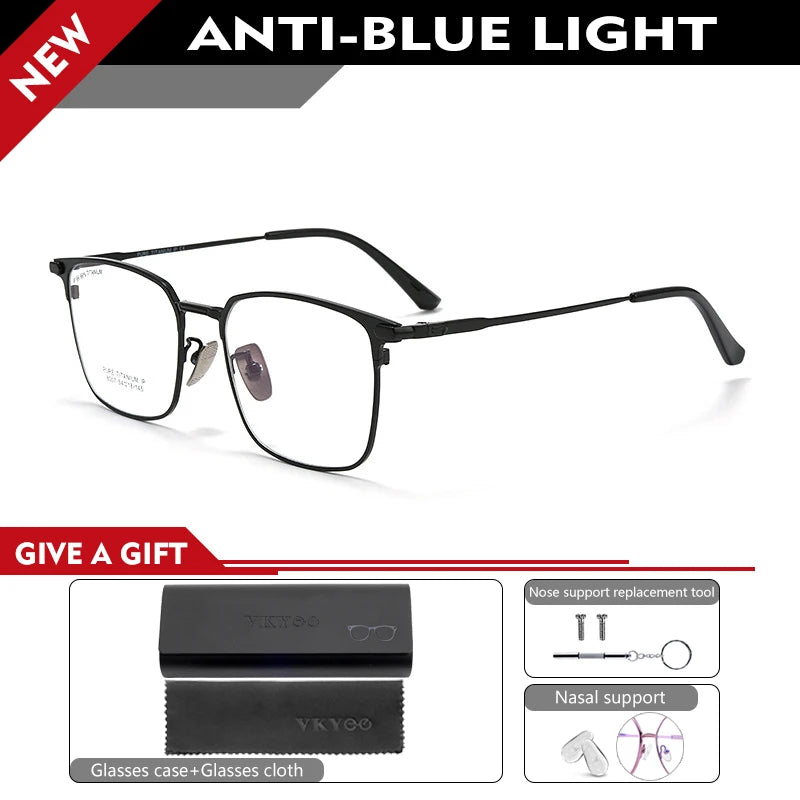 Vicky Unisex Full Rim Square Titanium Reading Glasses 80072