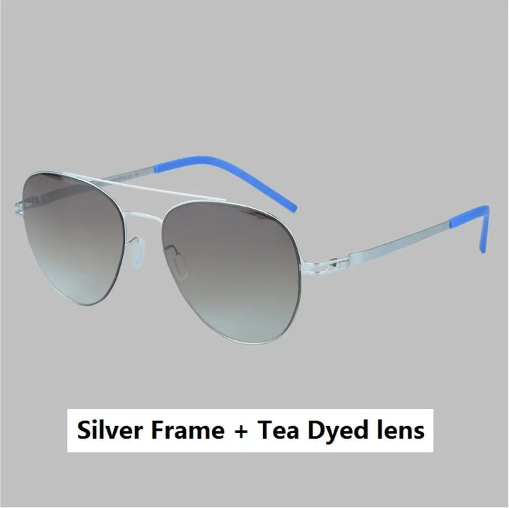 Bobbie Unisex Full Rim Oval Double Bridge Steel Sunglasses 565219