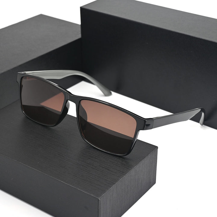 Cubojue Unisex Full Rim Oversized Square Tr 90 Titanium Polarized Sunglasses 2257 Sunglasses Cubojue black-grey brown polarized 