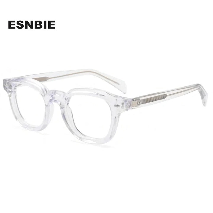 Esnbie Unisex Full Rim Round Acetate Eyeglasses SA216