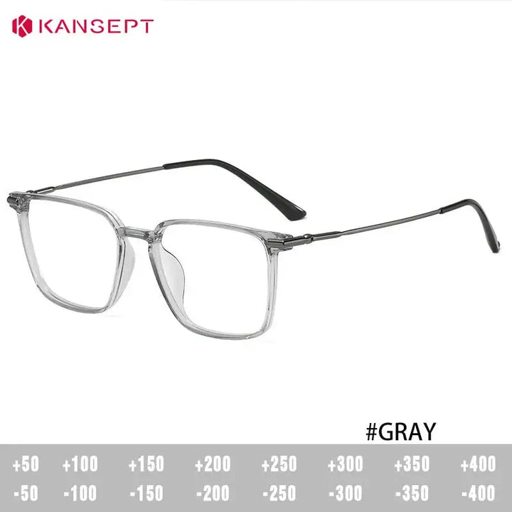 Kansept Unisex Full Rim Square Tr 90 Titanium Frames 005100 FuzWeb