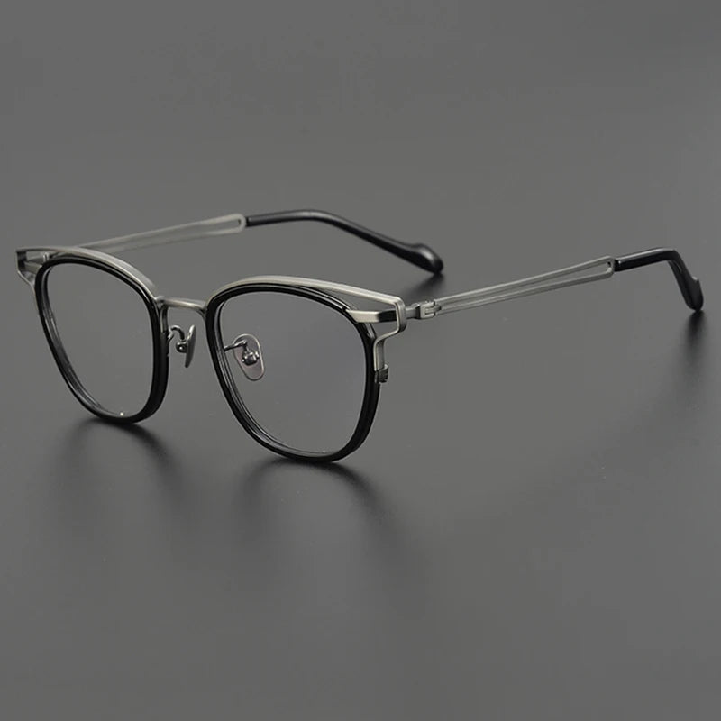 Nobler Unisex Full Rim Square Cat Eye Titanium Acetate Eyeglasses 1960 Full Rim Nobler C2  