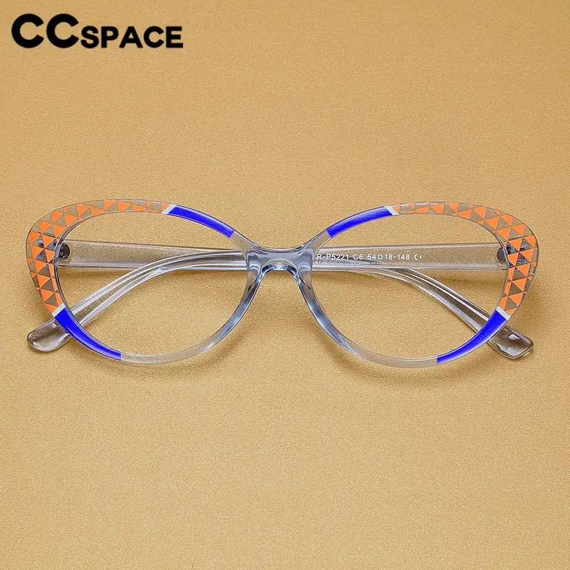 CCSpace Women's Full Rim Cat Eye Tr 90 Titanium Reading Glasses R57128 Reading Glasses CCspace   